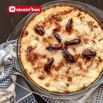 Piatto a torta in vetro per teglia in vetro rotondo